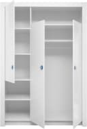 BEGABINO Paula Kleiderschrank Weiß 3-türig Kinderzimmer Bild 4