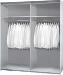 Schlafkontor Schwebetürenschrank Puls Weiß mit Metallgriffleisten Bild 3