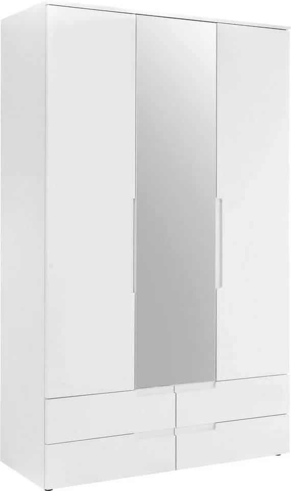 SCHLAFKONTOR Spice Drehtürenschrank Weiß Hochglanz - Bild 3