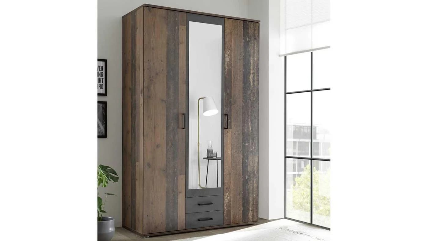 Pol-Power Drehtürenschrank Kleiderschrank CHICAGO Braun - Bild 2
