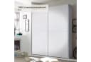 Schlafkontor Schwebetürenschrank Time Weiß mit Schachbrettoptik Bild 3