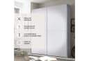 Schlafkontor Schwebetürenschrank Time Weiß mit Schachbrettoptik Bild 4