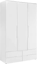 SCHLAFKONTOR Spice Drehtürenschrank Weiß Hochglanz Bild 3