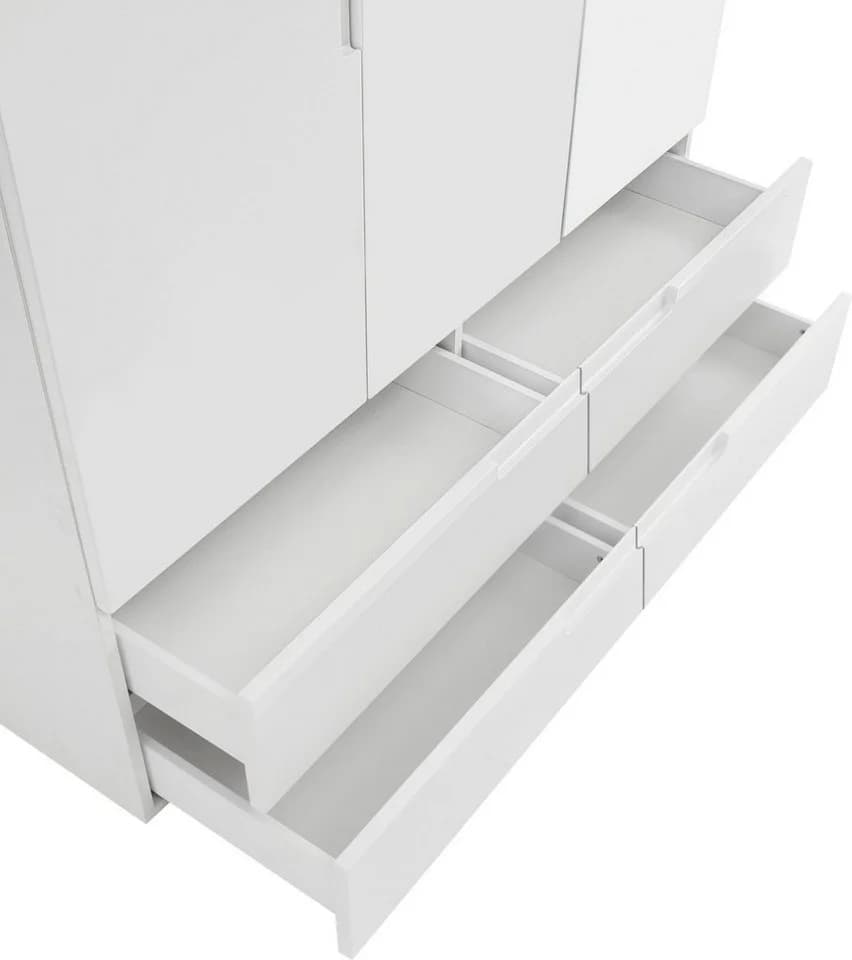 SCHLAFKONTOR Spice Drehtürenschrank Weiß Hochglanz - Bild 5