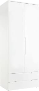 SCHLAFKONTOR Spice Drehtürenschrank Weiß Hochglanz Bild 2