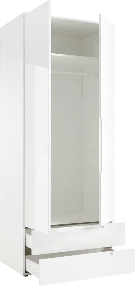 SCHLAFKONTOR Spice Drehtürenschrank Weiß Hochglanz - Bild 3