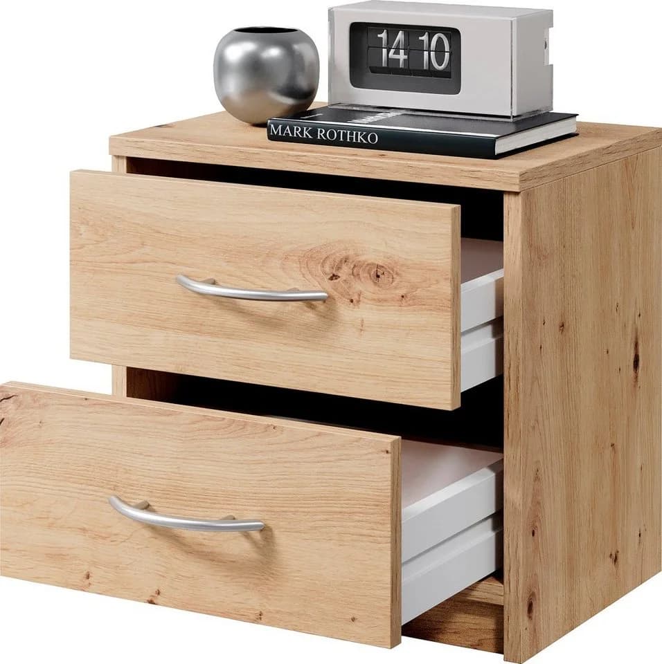 Nachttisch Schlafkontor Pepe Artisan Eiche 2 Schubladen - Bild 4