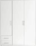 Schlafkontor Valencia Kleiderschrank Weiß 3-Türig Bild 3