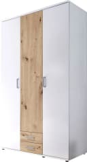 Schlafkontor Kleiderschrank Marburg Weiß Artisan Eiche mit Schubladen Bild 4