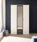 Schlafkontor Kleiderschrank Hanau Weiß Graphit 3-Türig Bild 1