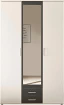 Schlafkontor Kleiderschrank Hanau Weiß Graphit 3-Türig Bild 2