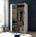 Schlafkontor Kleiderschrank Hanau Weiß Graphit 3-Türig Bild 5