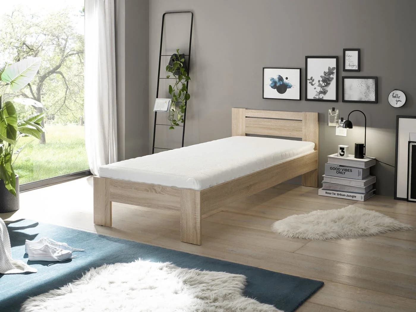 Pol-Power Bett Eiche Sonoma 95x71x204 cm