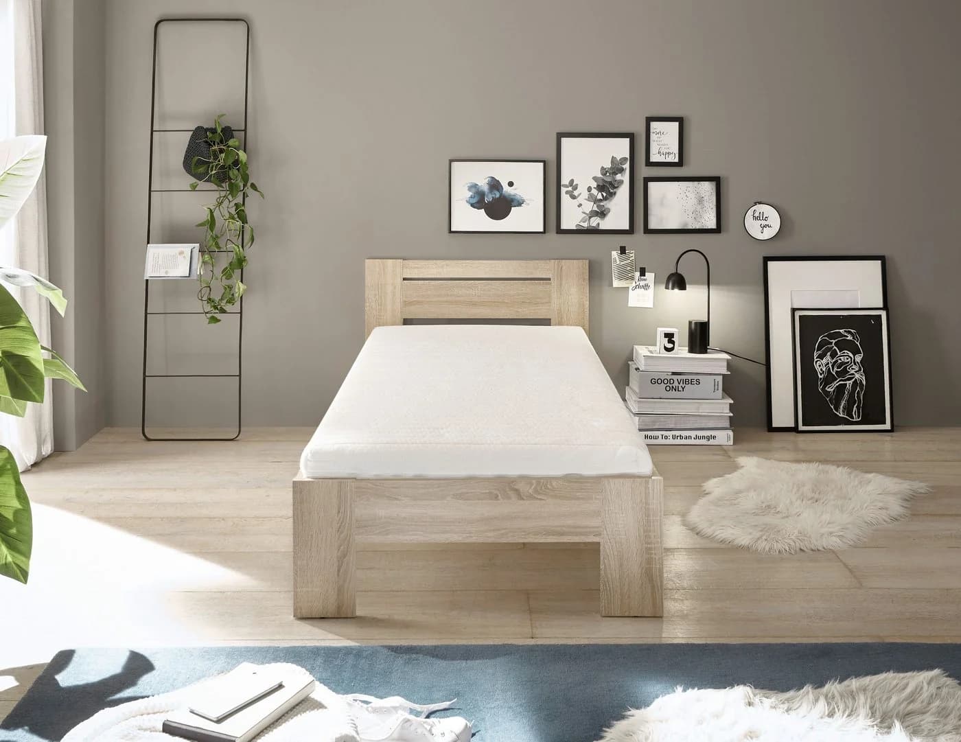 Pol-Power Bett Eiche Sonoma 95x71x204 cm - Bild 4
