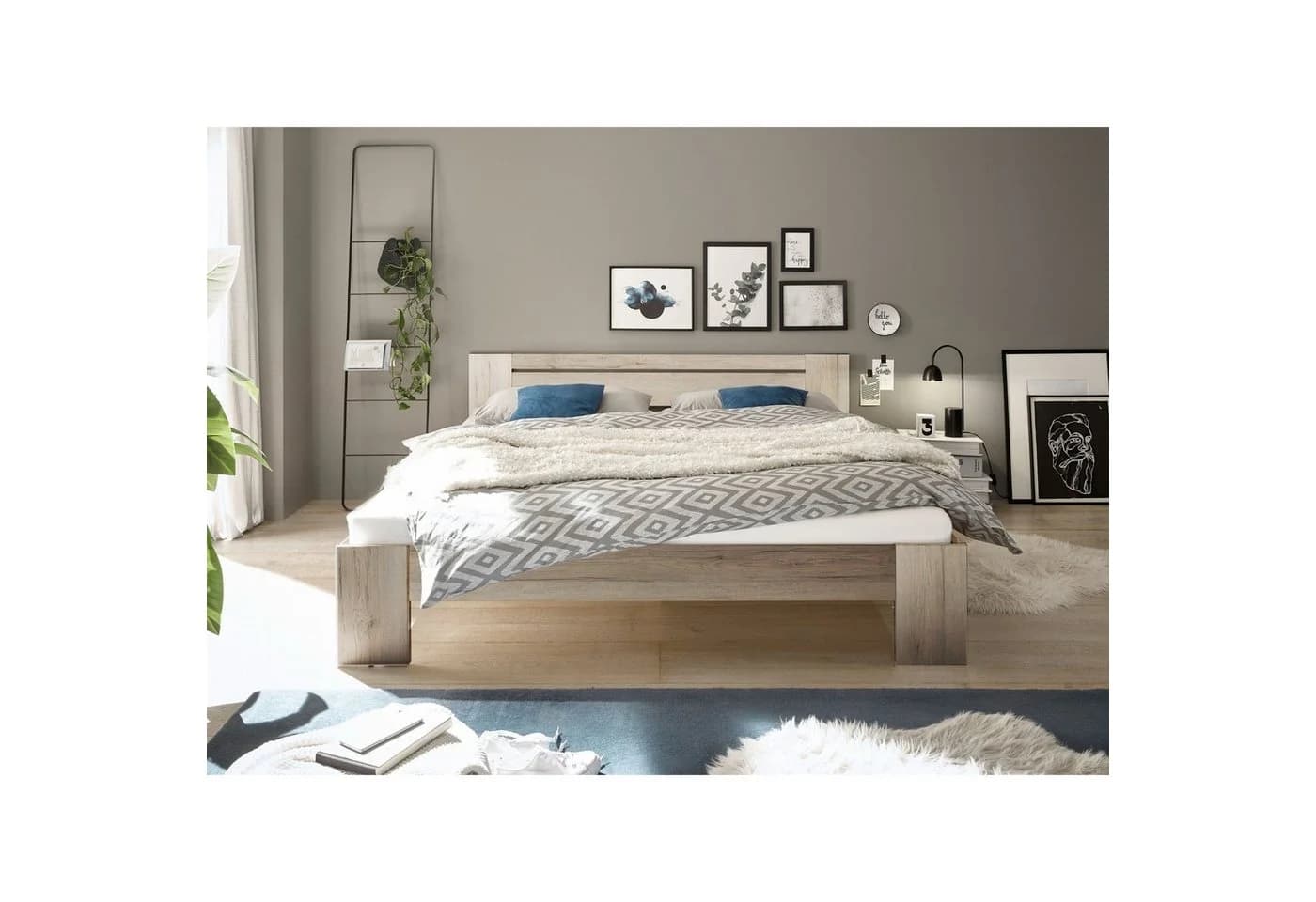 Pol-Power Bett Eiche San Remo hell 185x71x204 cm - Bild 4