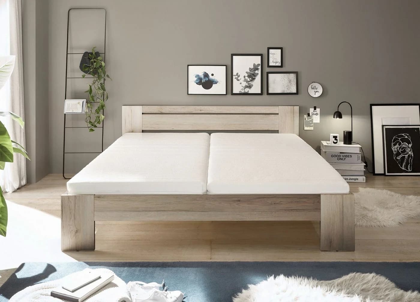 Pol-Power Bett Eiche San Remo hell 185x71x204 cm - Bild 5