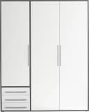 Schlafkontor Lyss Drehtürenschrank Grau Weiß 155cm Bild 3