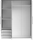 Schlafkontor Lyss Drehtürenschrank Grau Weiß 155cm Bild 4