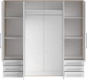 Schlafkontor Lyss Drehtürenschrank Weiß Eiche 4 Türen Bild 4