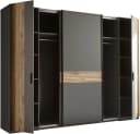 Schlafkontor Daria Kleiderschrank 4-tlg. Graphit/Viking Oak Bild 4