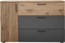 Schlafkontor Kombikommode Daria 3 Schubladen Rillenoptik Beige Grau Bild 4