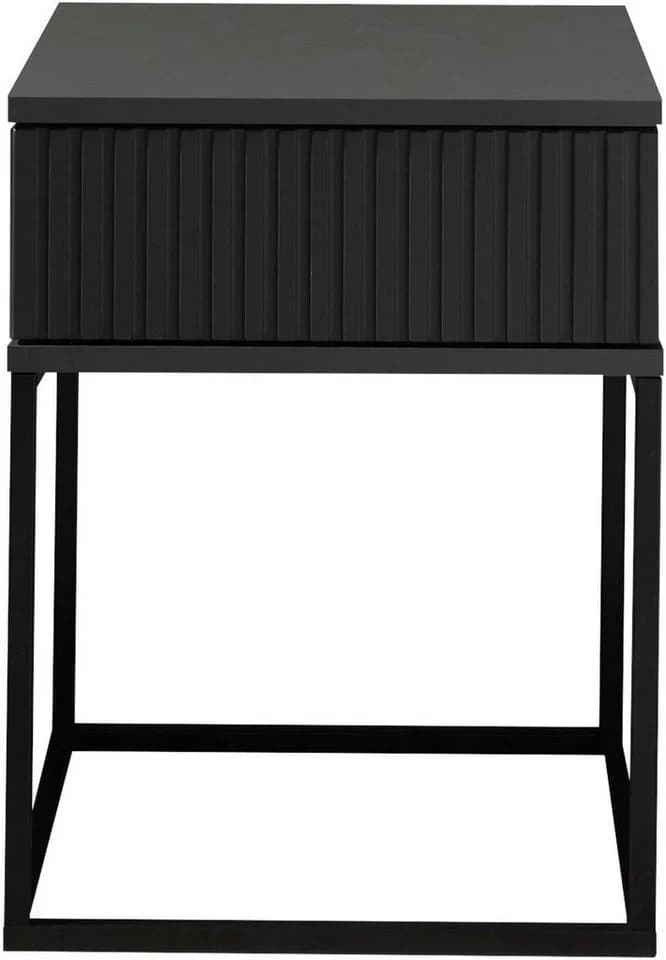 SCHLAFKONTOR Nachtkommode Marle Graphit mit Metallgestell und Push-to-open - Bild 4