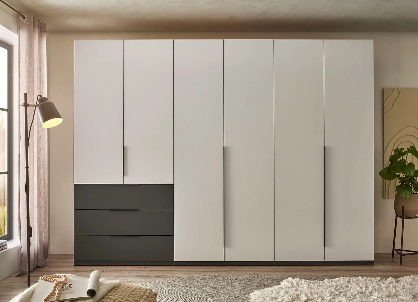 Schlafkontor Nuka 3m Kleiderschrank 300x225,5x60 cm Holzwerkstoff Drehtürenschrank