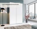 Schlafkontor Schwebetürenschrank Weiß 150cm mit 6 Böden Bild 1
