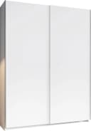 Schlafkontor Schwebetürenschrank Weiß 150cm mit 6 Böden Bild 2