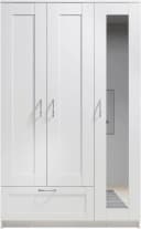 Schlafkontor Lepini Drehtürenschrank Weiß mit Spiegel Bild 2