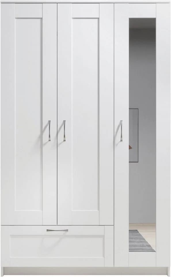 Schlafkontor Lepini Drehtürenschrank Weiß mit Spiegel - Bild 2
