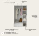 Schlafkontor Lepini Drehtürenschrank Weiß mit Spiegel Bild 3