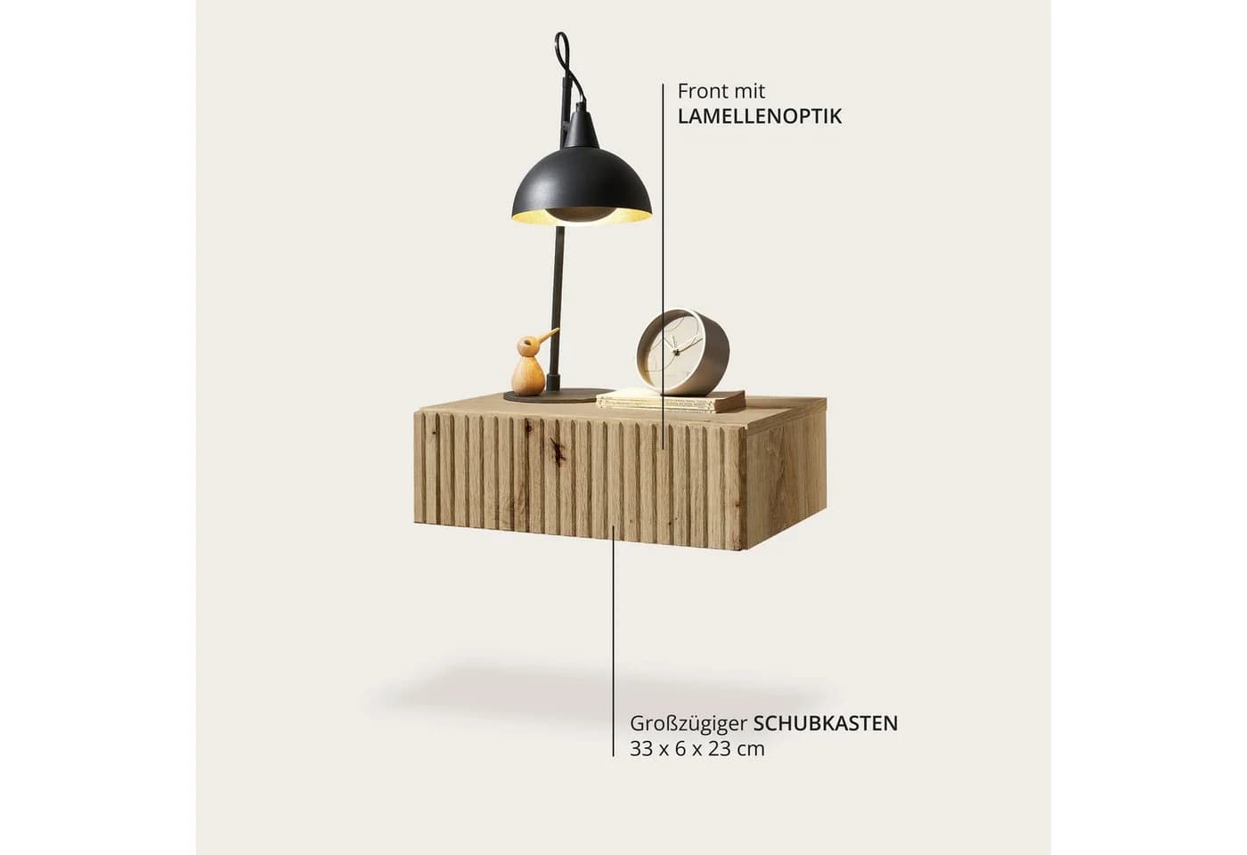 Schlafkontor Nachtkommode Taboni Nachttisch Push-to-open Artisan Eiche - Bild 3
