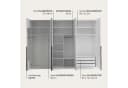 Schlafkontor Drehtürenschrank Camoleo 300cm Hochglanz Weiß Soft-Close Bild 4
