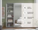 Schlafkontor Schwebetürenschrank Carano Weiß Spiegel Bild 3