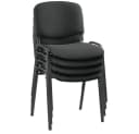 Nowy Styl Besucherstuhl 4er Set ISO BLACK Stapelbar Schwarz Bild 2