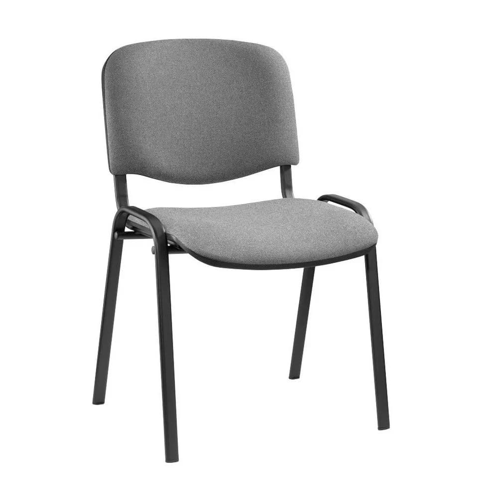 Nowy Styl Besucherstuhl 4er Set ISO BLACK Stapelbar Grau Gemustert