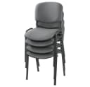 Nowy Styl Besucherstuhl 4er Set ISO BLACK Stapelbar Grau Gemustert Bild 2