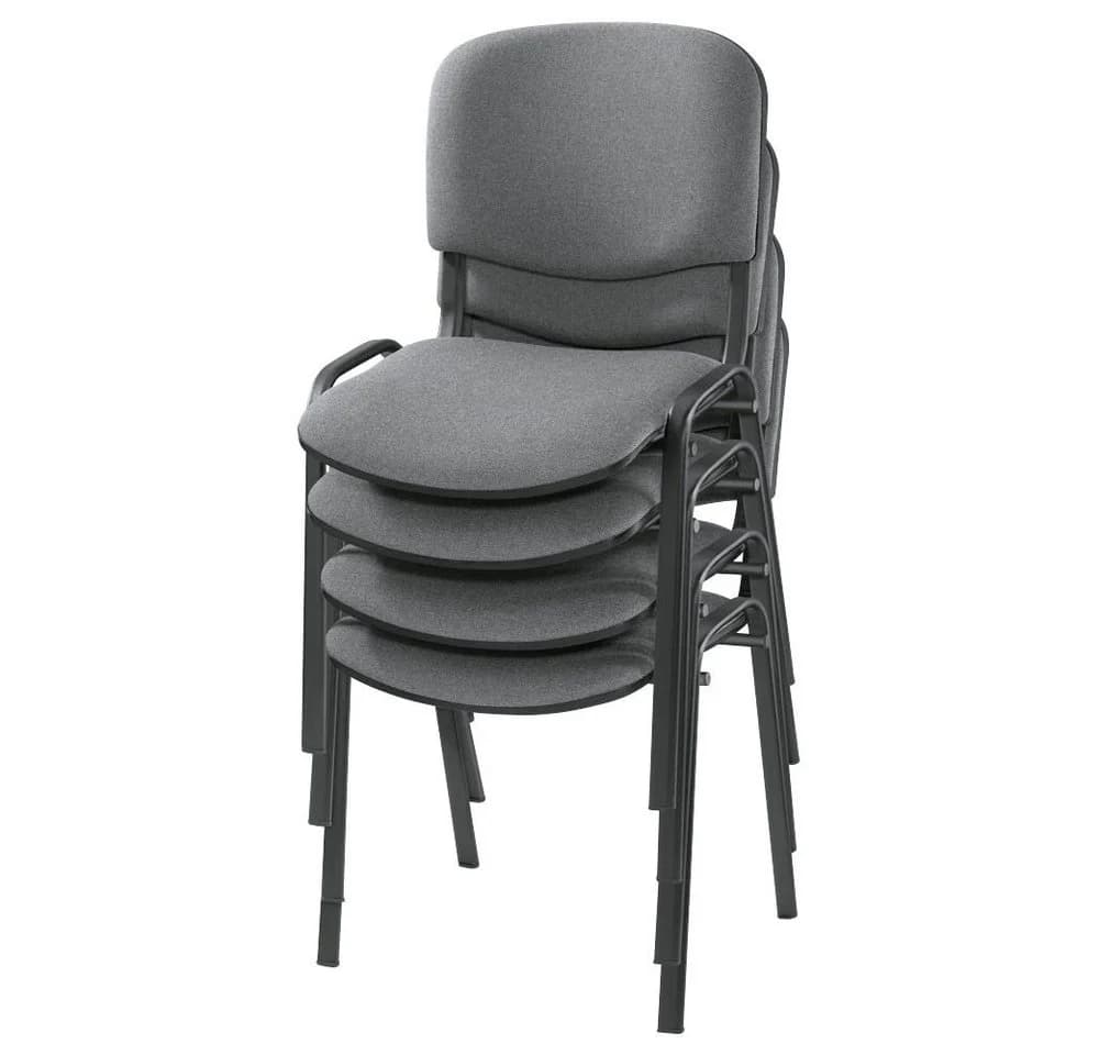 Nowy Styl Besucherstuhl 4er Set ISO BLACK Stapelbar Grau Gemustert - Bild 2