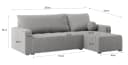 Masseno Ecksofa VOLIRA L-Form mit Schlaffunktion und Bettkasten Bild 3