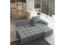 Masseno Ecksofa VOLIRA L-Form Grau mit Schlaffunktion & Bettkasten Bild 4