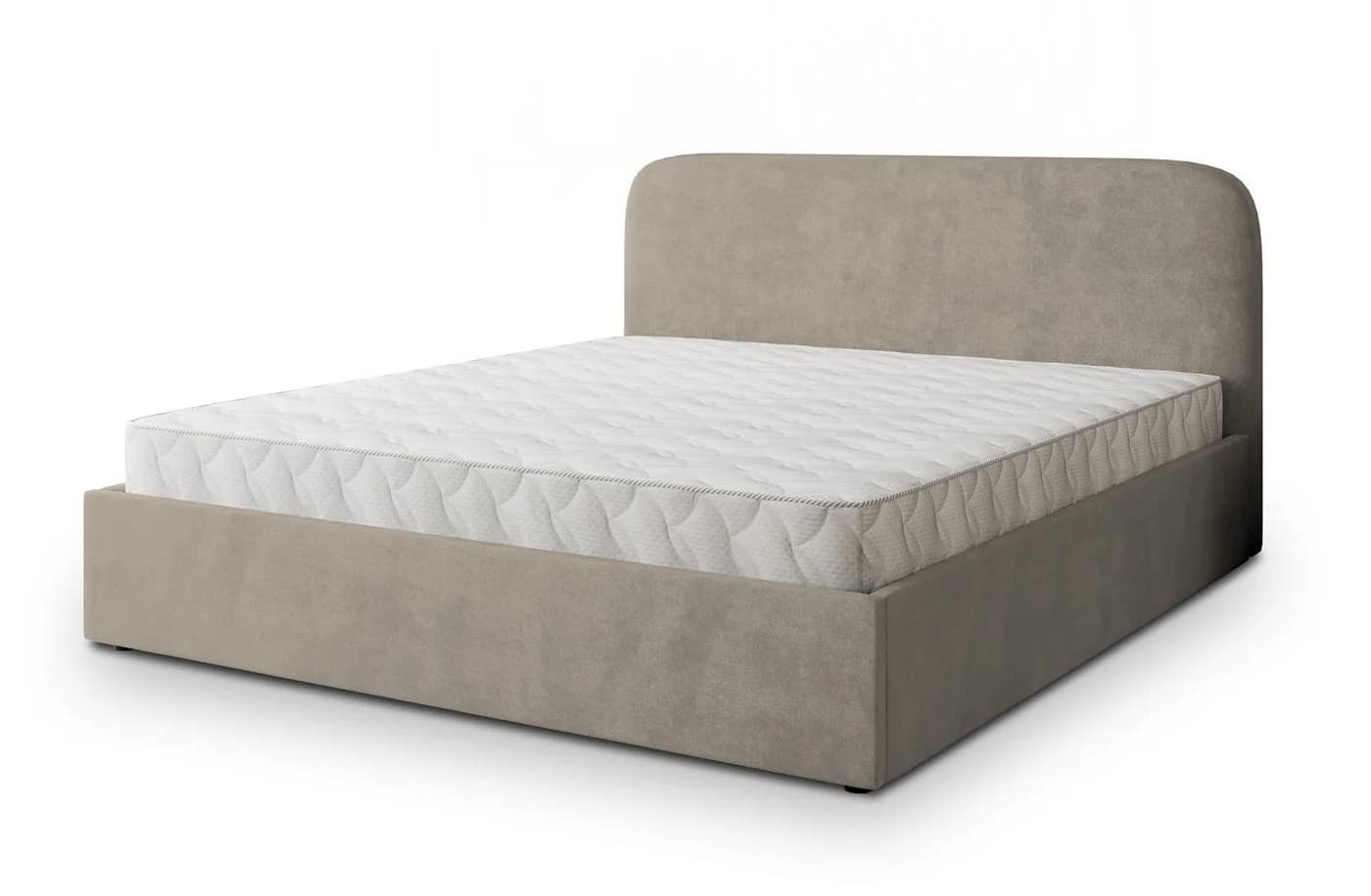 Masseno Boxbett RENIVE Beige mit Bettkasten und gepolstertem Kopfteil - Bild 2