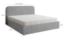 Masseno Boxbett RENIVE Beige mit Bettkasten und gepolstertem Kopfteil Bild 3