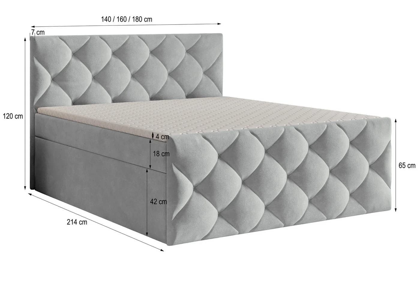 Masseno Boxbett ROVARI mit Bonell-Matratze und Topper - Bild 3