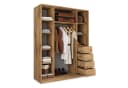 Masseno Schwebetürenschrank NATA mit Spiegel und Schubladen Schwarz Bild 3