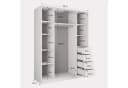 Masseno Schwebetürenschrank NATA mit Spiegel und Schubladen Schwarz Bild 4