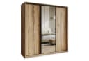 Masseno Schwebetürenschrank TAVI mit Spiegel und Schubladen Eiche Wotan Bild 2