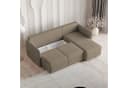Masseno Ecksofa SUVINO L-Form Braun mit Schlaffunktion & Bettkasten Bild 3