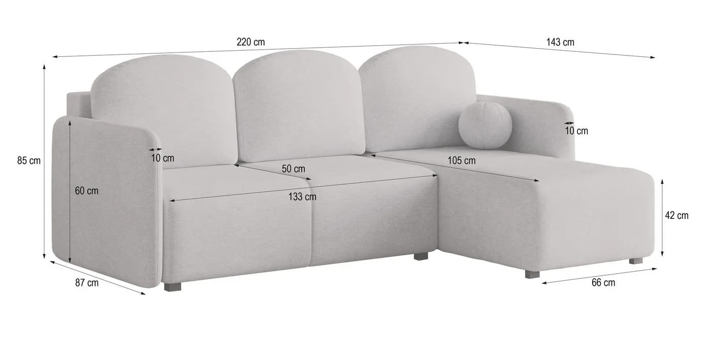 Masseno Ecksofa SUVINO L-Form Braun mit Schlaffunktion & Bettkasten - Bild 5