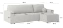 Masseno Ecksofa VOLIRA mit Schlaffunktion L-Form Beige Bild 3